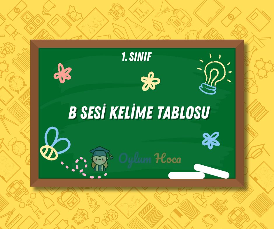 B Sesi Kelime Tablosu, 1. sayfa