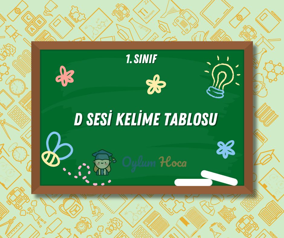 D Sesi Kelime Tablosu, 1. sayfa